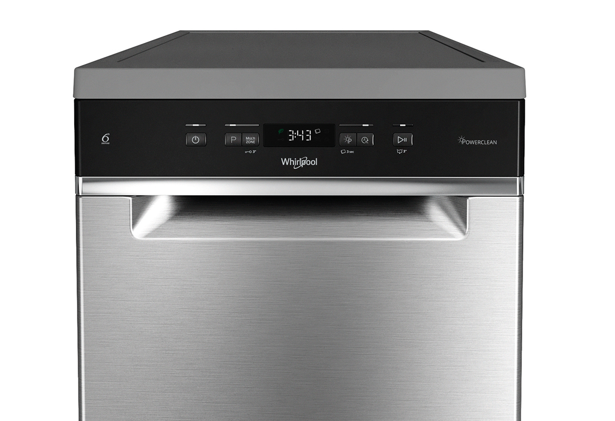 Απεικονίζεται η ψηφιακή οθόνη του πλυντηρίου πιάτων.